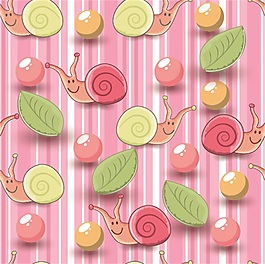 手绘卡通蜗牛矢量素材