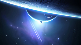 蓝色星空宇宙背景