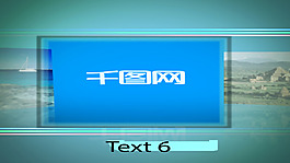 蓝色简约图文ae模版展示素材