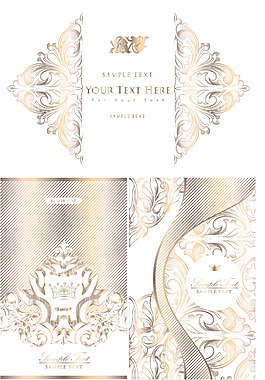 银色花纹图腾卡通矢量素材