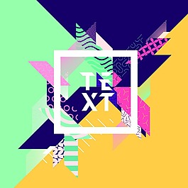 丰富多彩的时尚科技抽象海报背景素材