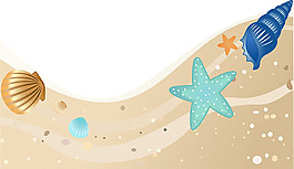 手绘沙滩元素背景免抠png透明素材