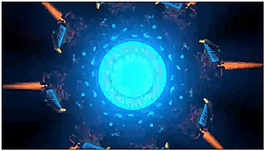 蓝色光球动态视频素材