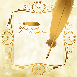 精致花边边框矢量素材