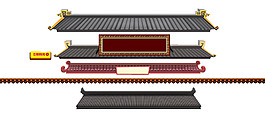 古风建筑png元素素材