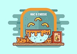 美食面包矢量素材