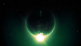 奇幻绿色星球背景素材