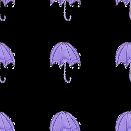 卡通雨伞透明素材