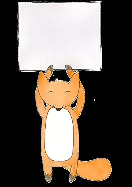 卡通狐狸透明素材