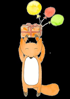 卡通狐狸透明素材