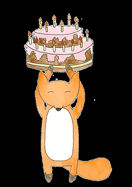 卡通狐狸透明素材