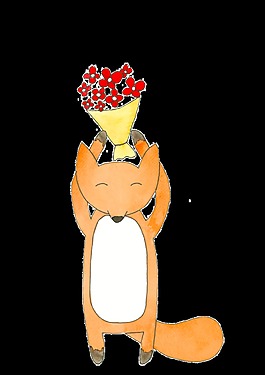 卡通狐狸透明素材