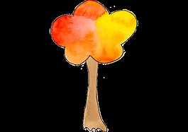 卡通树木透明素材