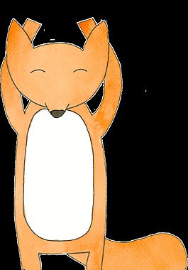 卡通狐狸透明素材