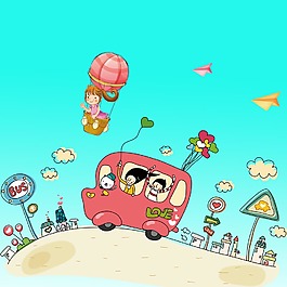 卡通儿童手绘插画