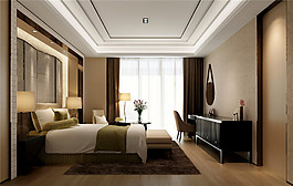 简约大气简欧风格卧室装修效果图