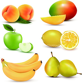 常见水果卡通矢量素材