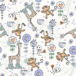 搞笑猴子卡通矢量素材