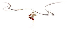 丝带铃铛png元素素材