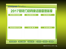 财年门店月度运展板