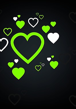 简约心形背景模版