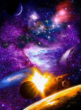 炫丽星空太空广告背景