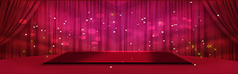 唯美红色线条banner背景素材