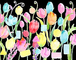 百花齐放花朵素材