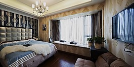 简约卧室吊灯效果图