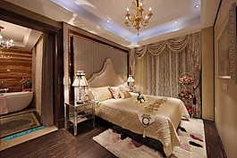 简约卧室吊灯效果图