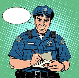 趣味开罚单的警察人物