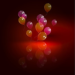矢量彩色气球背景素材