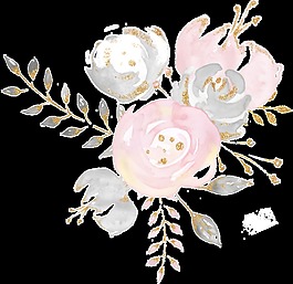 清新可爱花朵透明素材