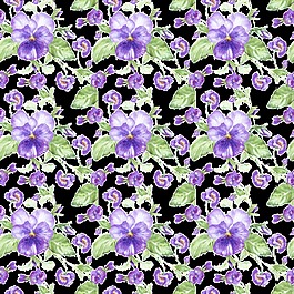 紫色清新风小碎花透明素材