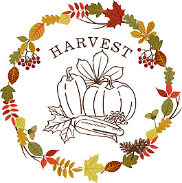 感恩节矢量装饰花纹