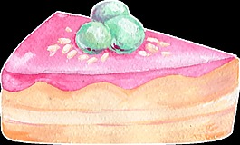 三角蛋糕卡通透明素材