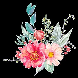 花店装饰卡通透明素材