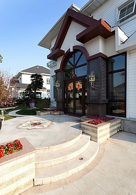 中式时尚室外大门装修效果图