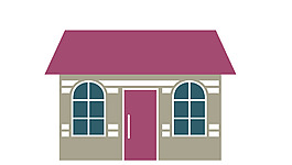 卡通小房子png元素素材