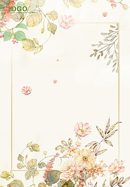 手绘日系文艺海报背景