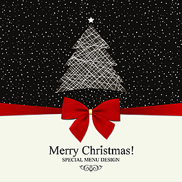 圣诞节主题菜单矢量背景素材