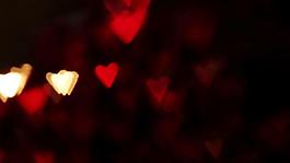 彩色炫光心形唯美特效视频素材