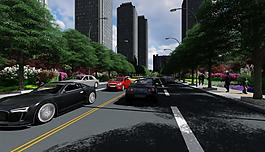 道路园林效果图素材