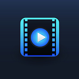 酷炫电影播放卡通矢量素材