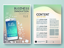 智能手机介绍海报卡通矢量素材