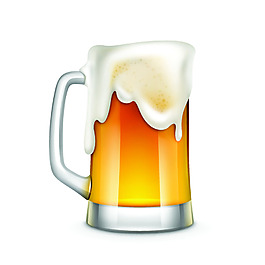 啤酒杯子卡通矢量素材