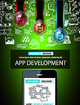 手机界面卡通矢量素材