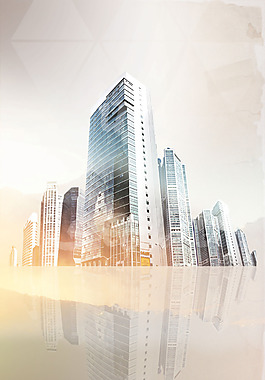 大气城市建筑背景