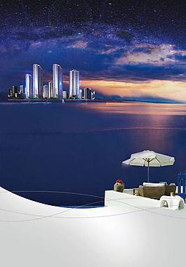 大气夜晚城市背景