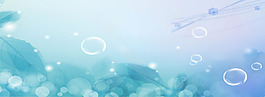清新白色泡泡banner背景素材